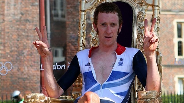Bradley Wiggins on the Olympic throne