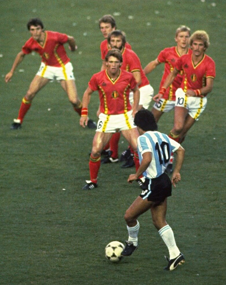 Diego Maradona versus belgium, World Cup 1986