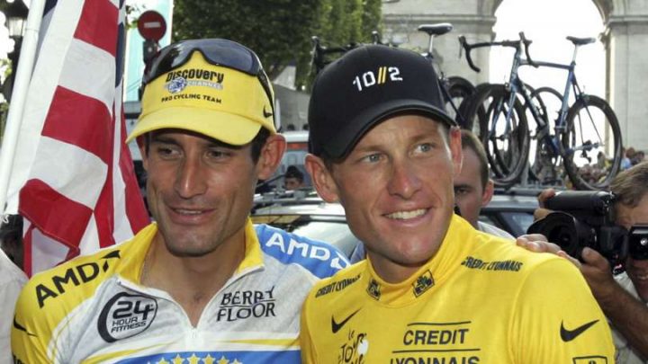 George Hincapie and Lance Armstrong