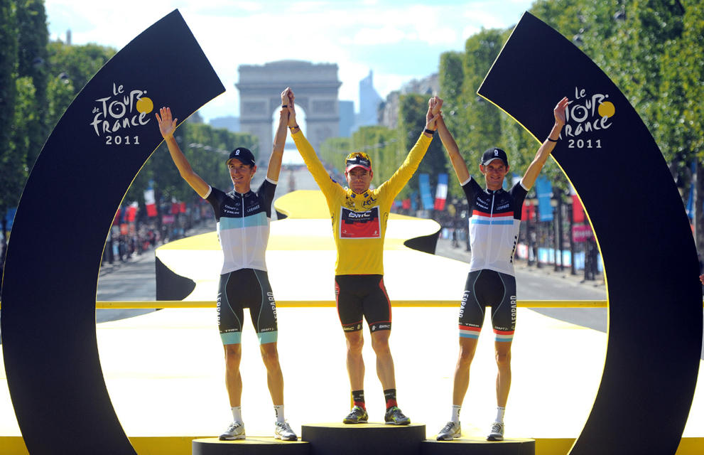 2011 Tour de France Podium